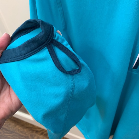 NIKE Dri-Fit Women’s Running 1/4 Zip Turquoise Blue Pullover Size L EUC - Picture 5 of 7